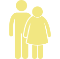 Simple yellow figures illustration