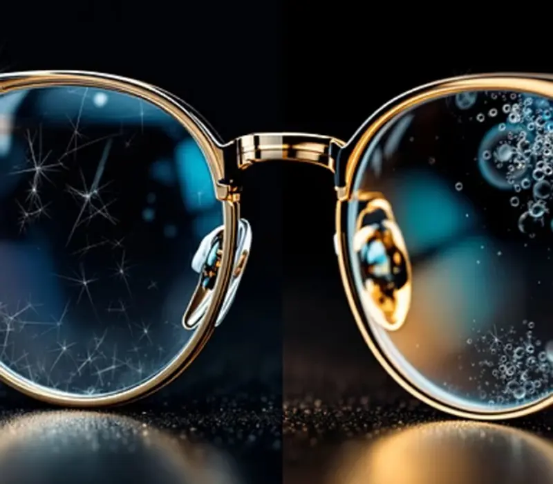 Elegant spectacles with abstract lens designs